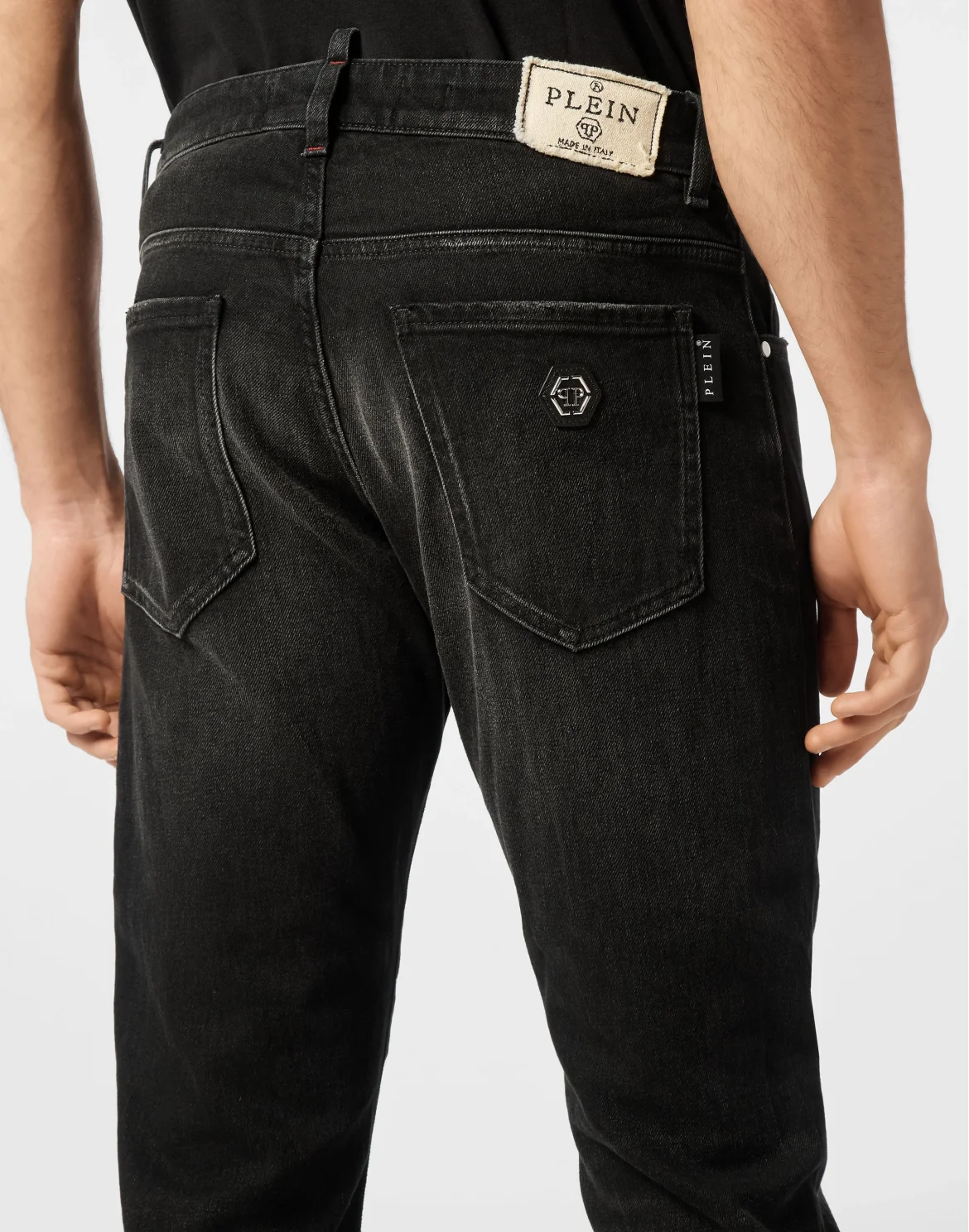 Denim Trousers Super Straight Cut 5 Pockets, цвет: Черный