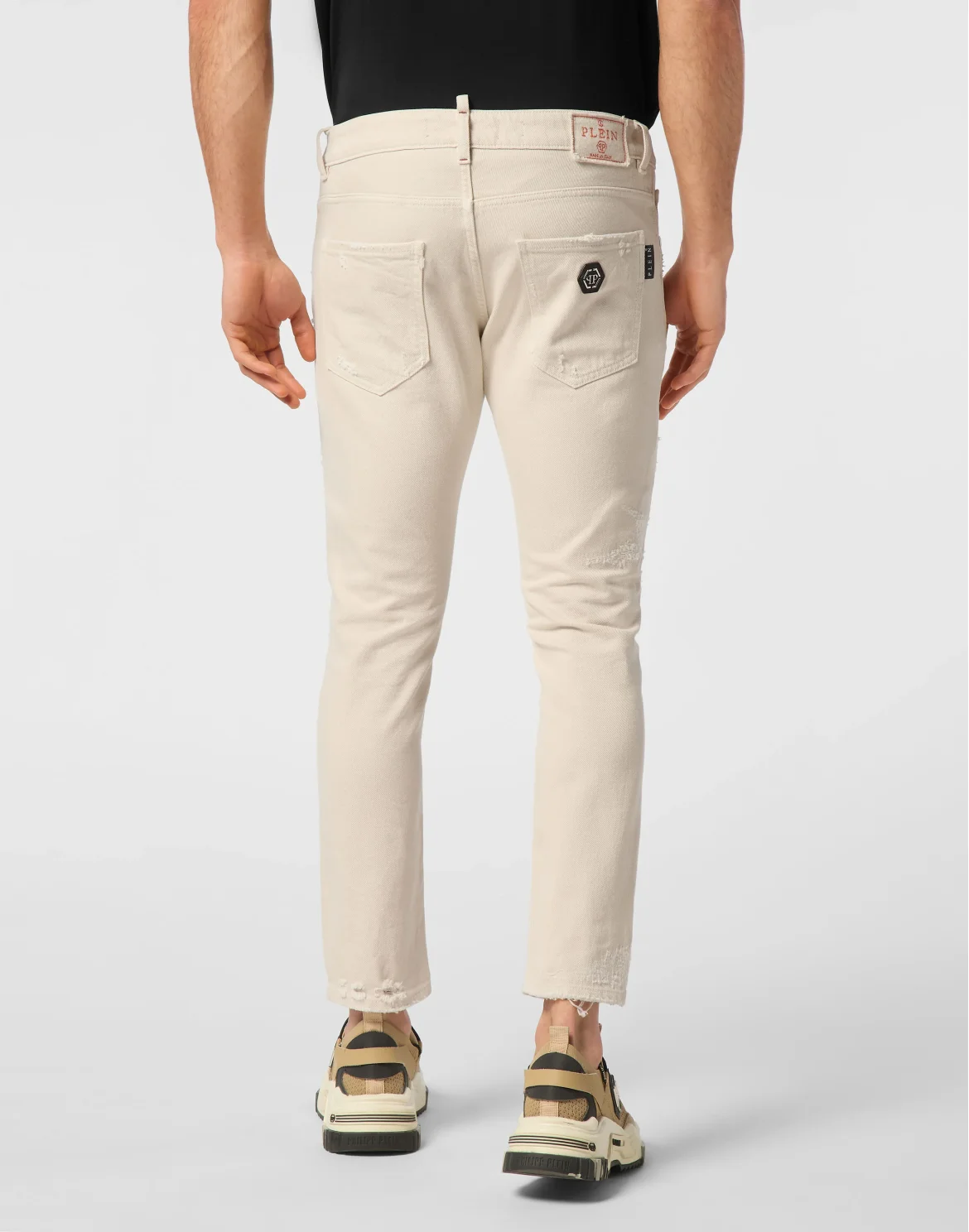 Denim Trousers Skinny 5 Pockets, цвет: Бежевый