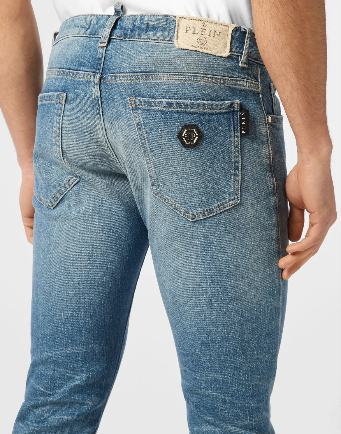 Denim Trousers Super Straight Cut 5 Pockets, цвет: Голубой