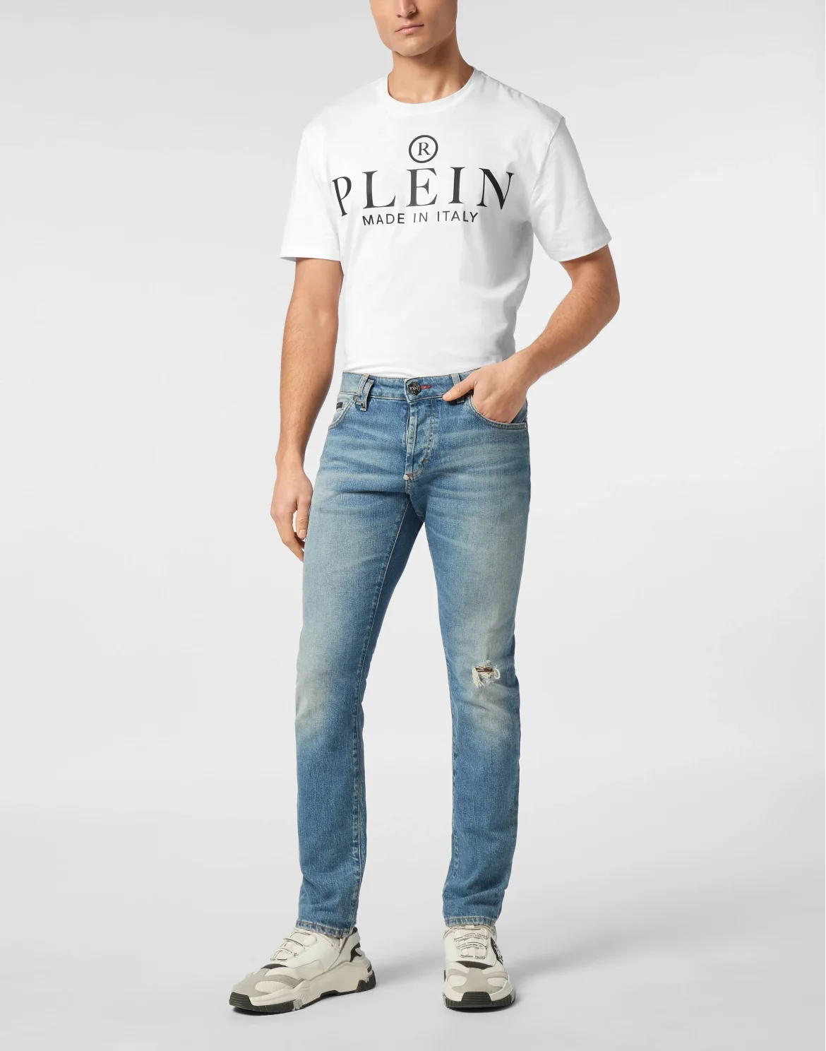 Denim Trousers Super Straight Cut 5 Pockets, цвет: Голубой