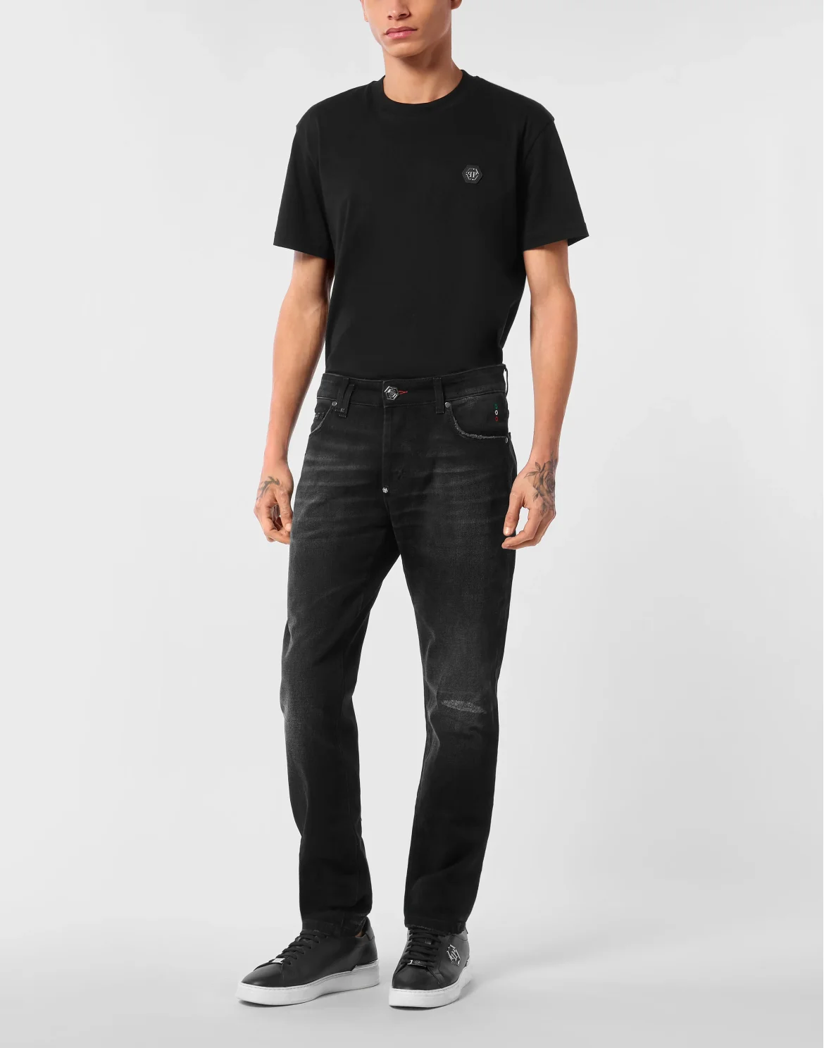 Denim Trousers Super Straight Cut Turbo Titan, цвет: Черный