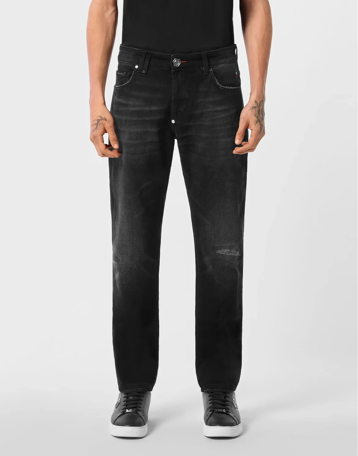 Denim Trousers Super Straight Cut Turbo Titan, цвет: Черный