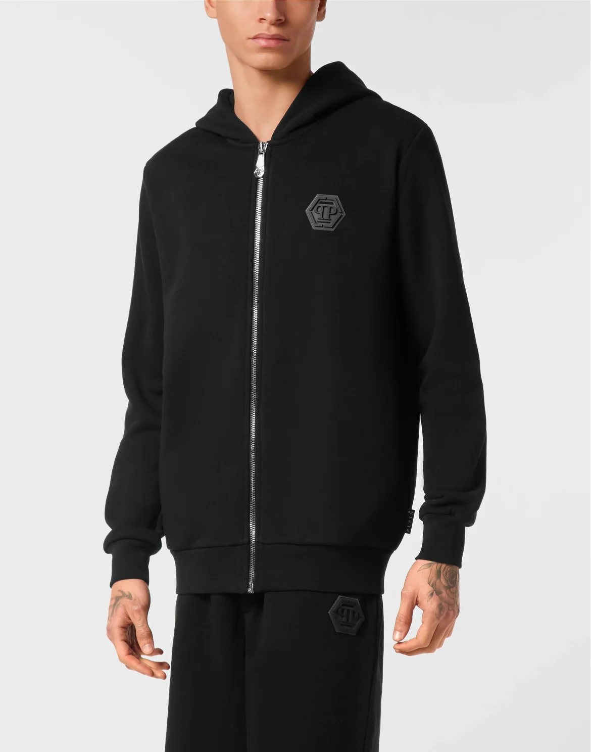 Hoodie Sweatjacket LS Iconic Plein, цвет: Черный