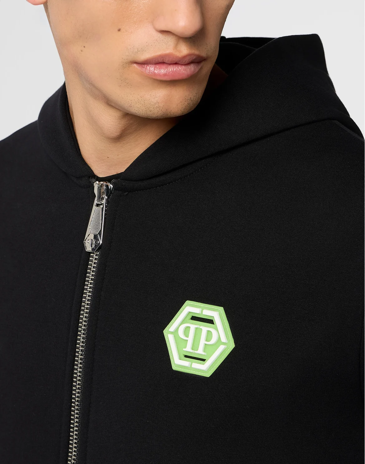 Hoodie Sweatjacket LS Iconic Plein, цвет: Черный