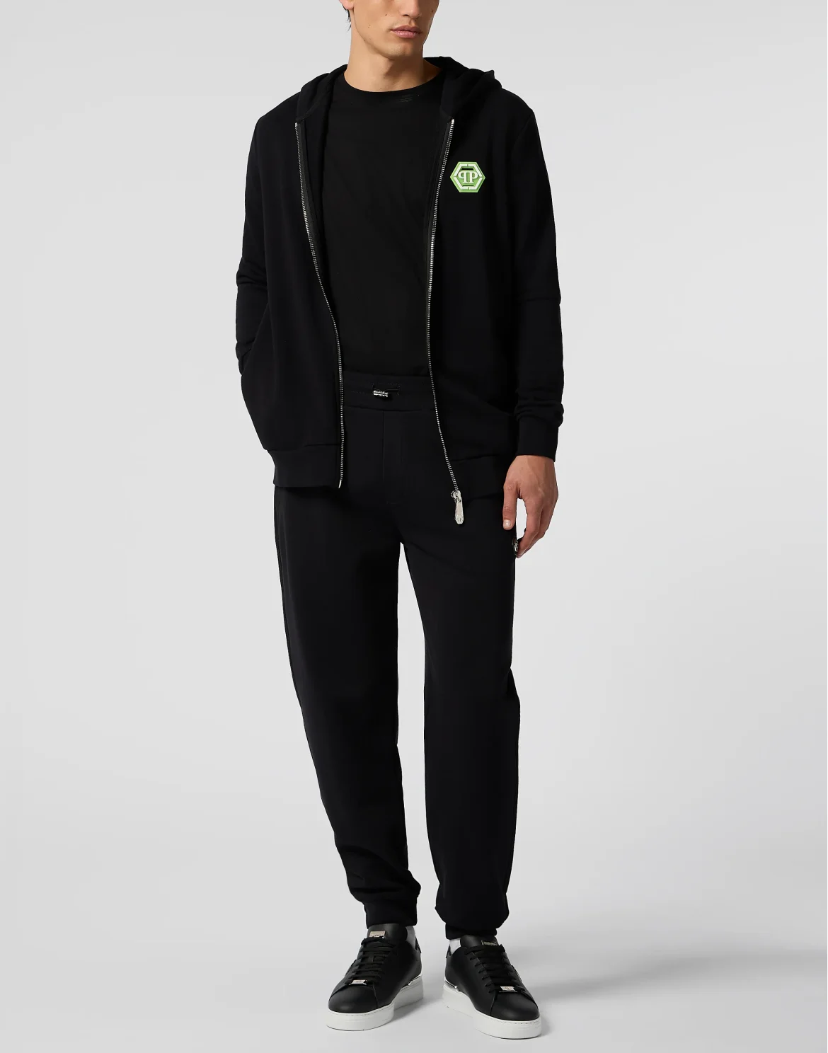 Hoodie Sweatjacket LS Iconic Plein, цвет: Черный