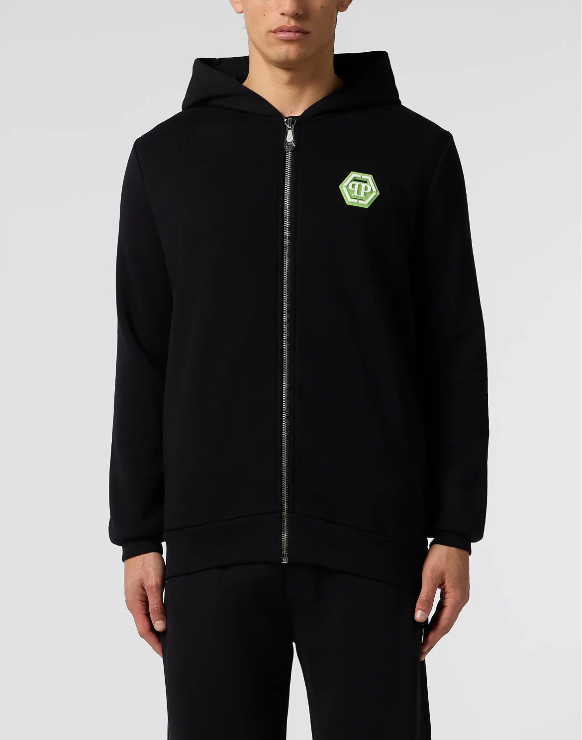 Hoodie Sweatjacket LS Iconic Plein, цвет: Черный