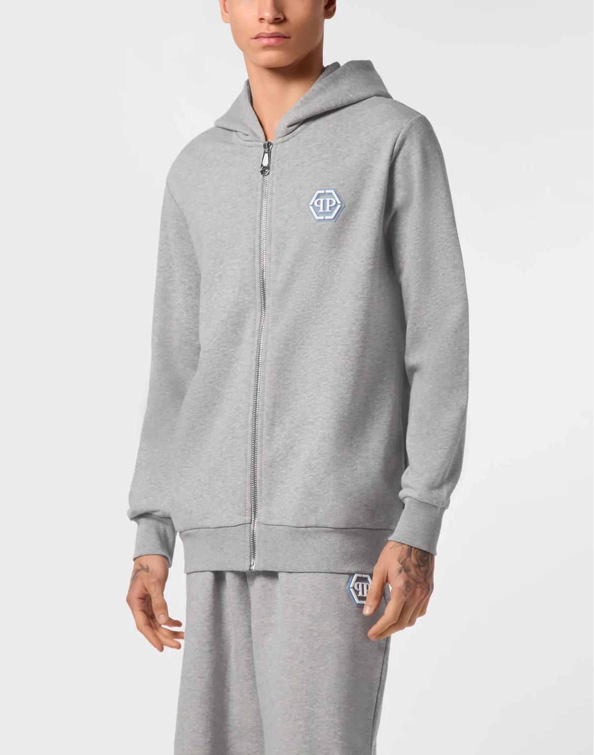 Hoodie Sweatjacket LS Iconic Plein, цвет: Серый