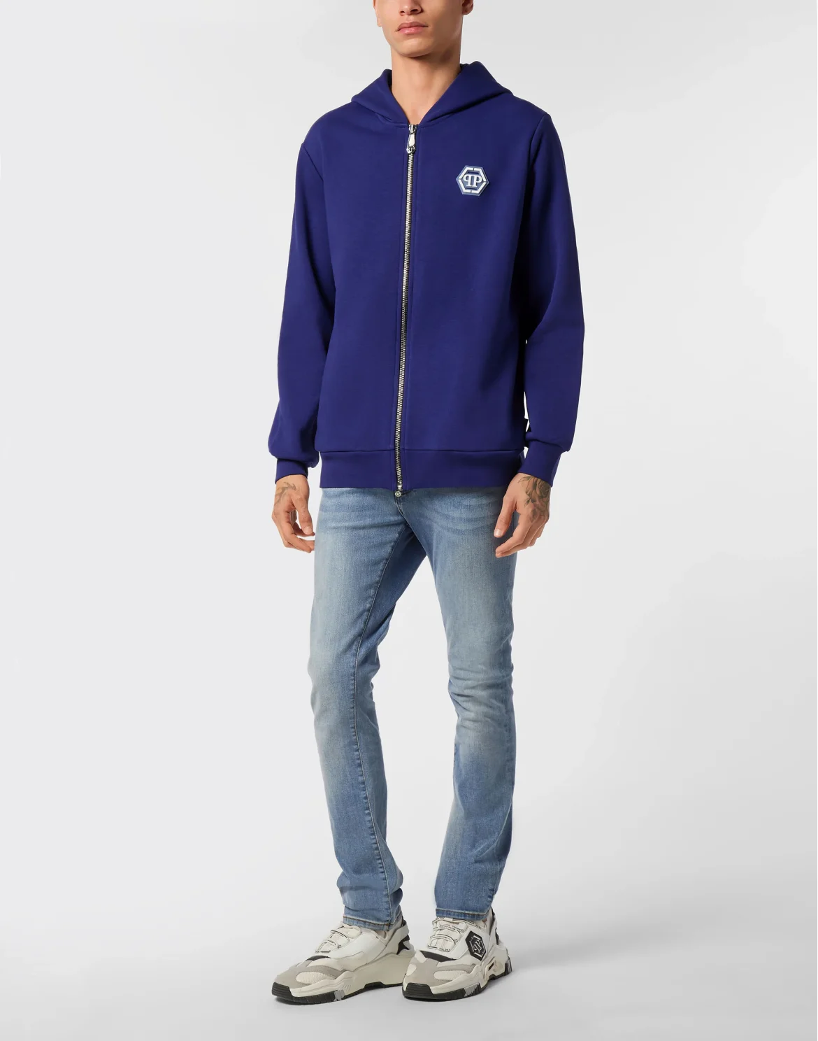Hoodie Sweatjacket LS Iconic Plein, цвет: Синий