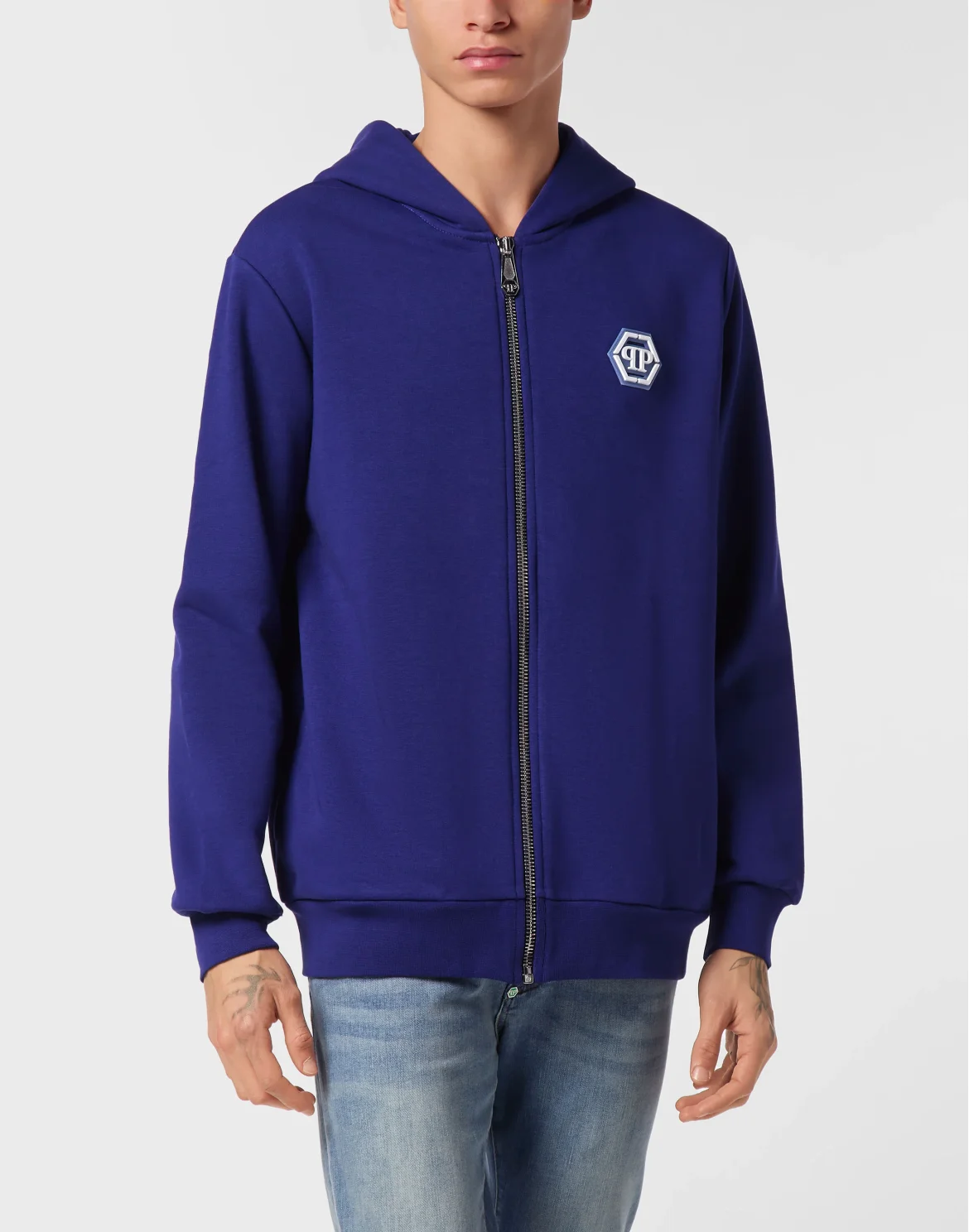 Hoodie Sweatjacket LS Iconic Plein, цвет: Синий
