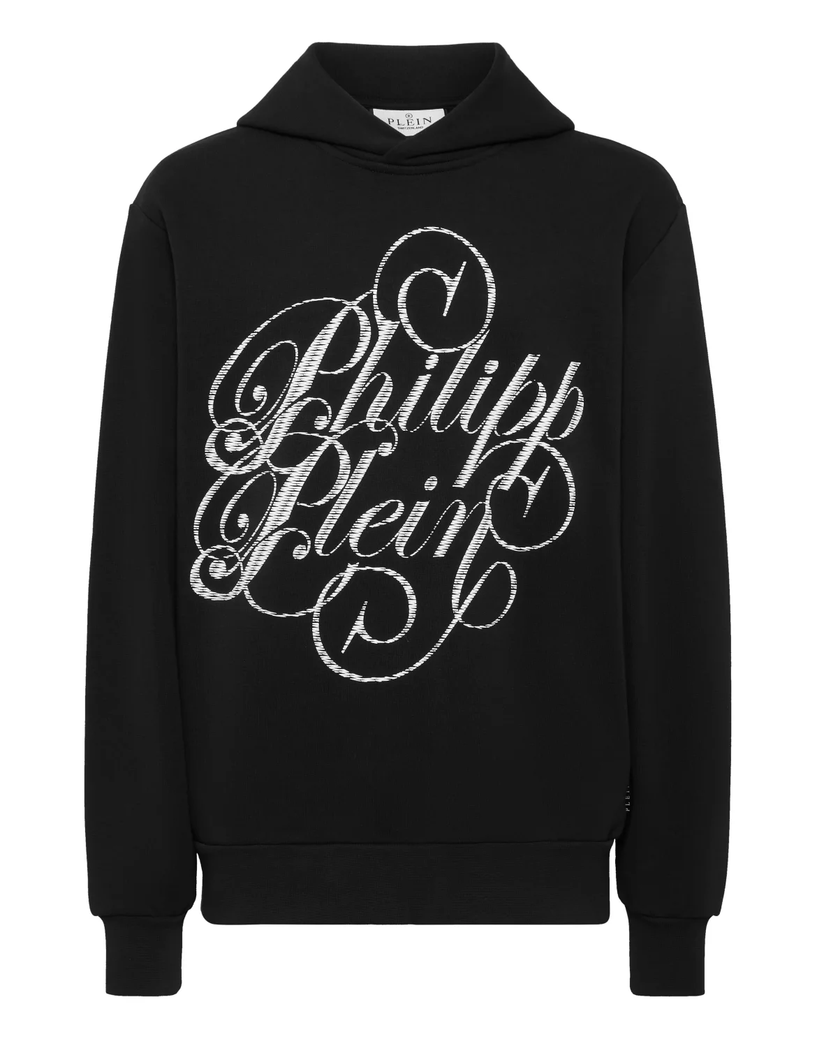 Hoodie sweatshirt Plein Coursive, цвет: Черный