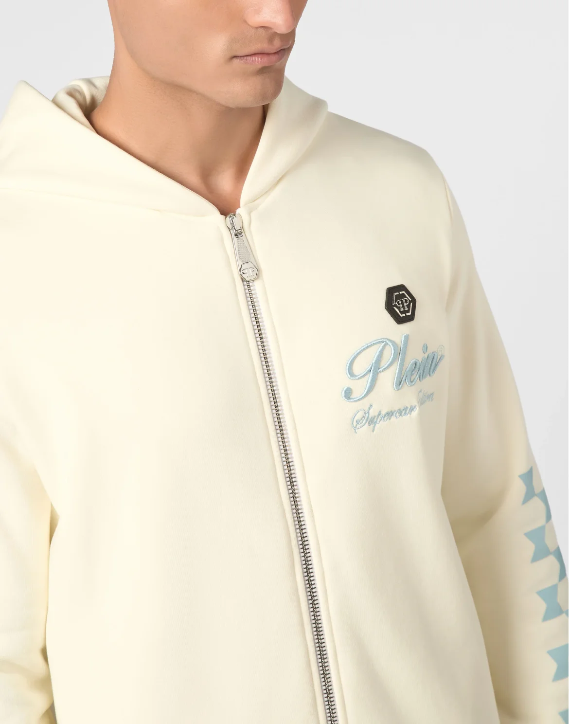 Hoodie Sweatjacket Cote D Azur Checkmate, цвет: Бежевый