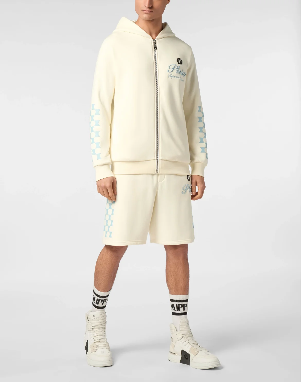 Hoodie Sweatjacket Cote D Azur Checkmate, цвет: Бежевый