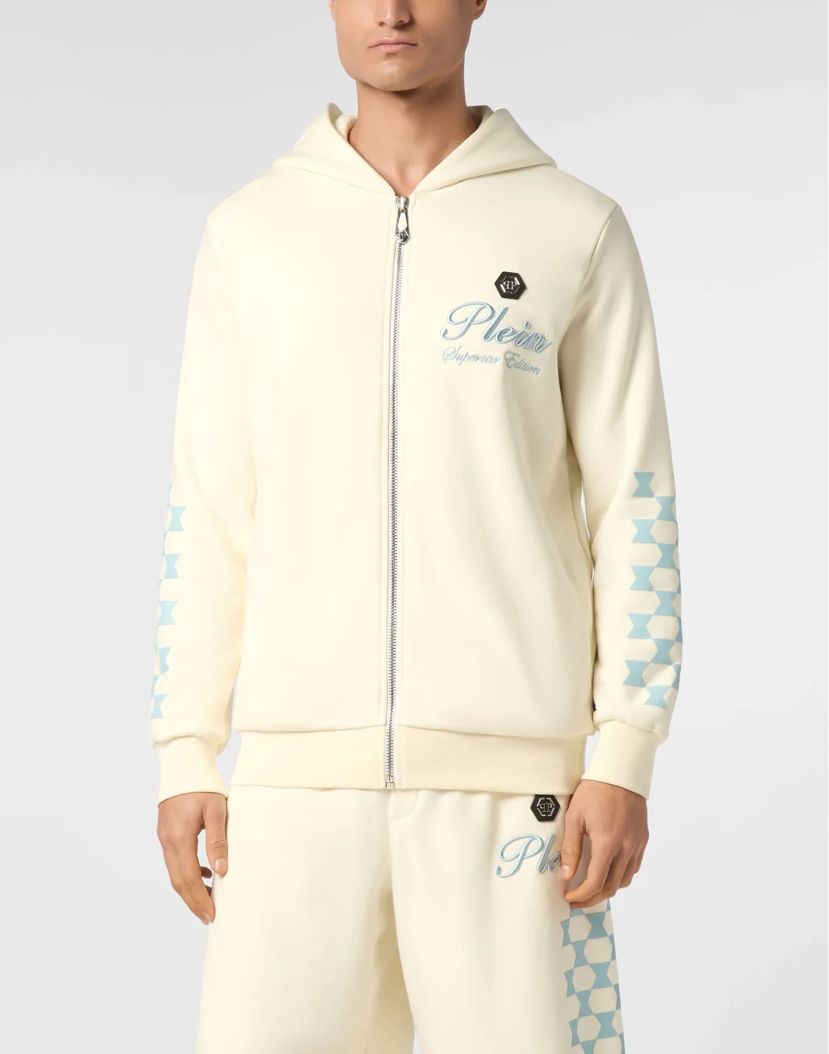 Hoodie Sweatjacket Cote D Azur Checkmate, цвет: Бежевый