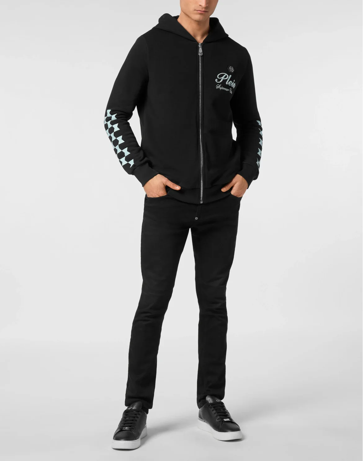 Hoodie Sweatjacket Cote D Azur Checkmate, цвет: Черный
