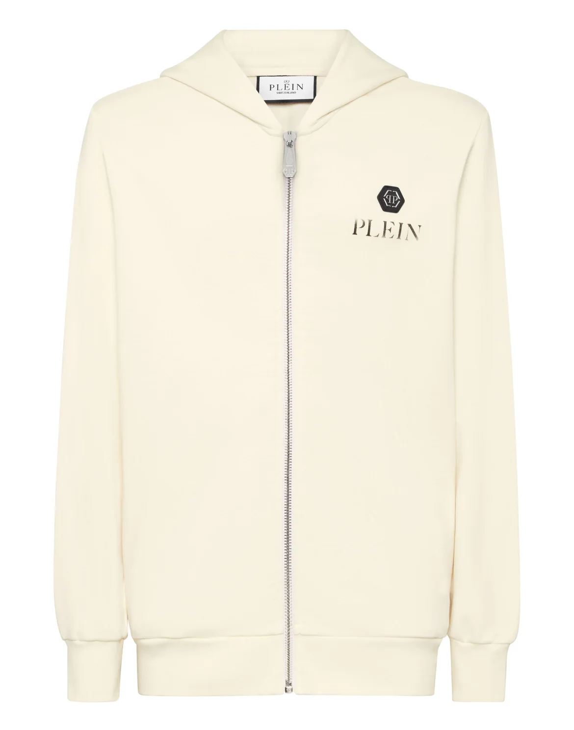 Hoodie Sweatjacket Basic Plein Old Dye, цвет: Бежевый