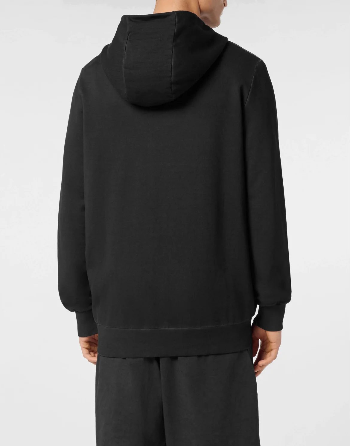 Hoodie Sweatjacket Basic Plein Old Dye, цвет: Черный