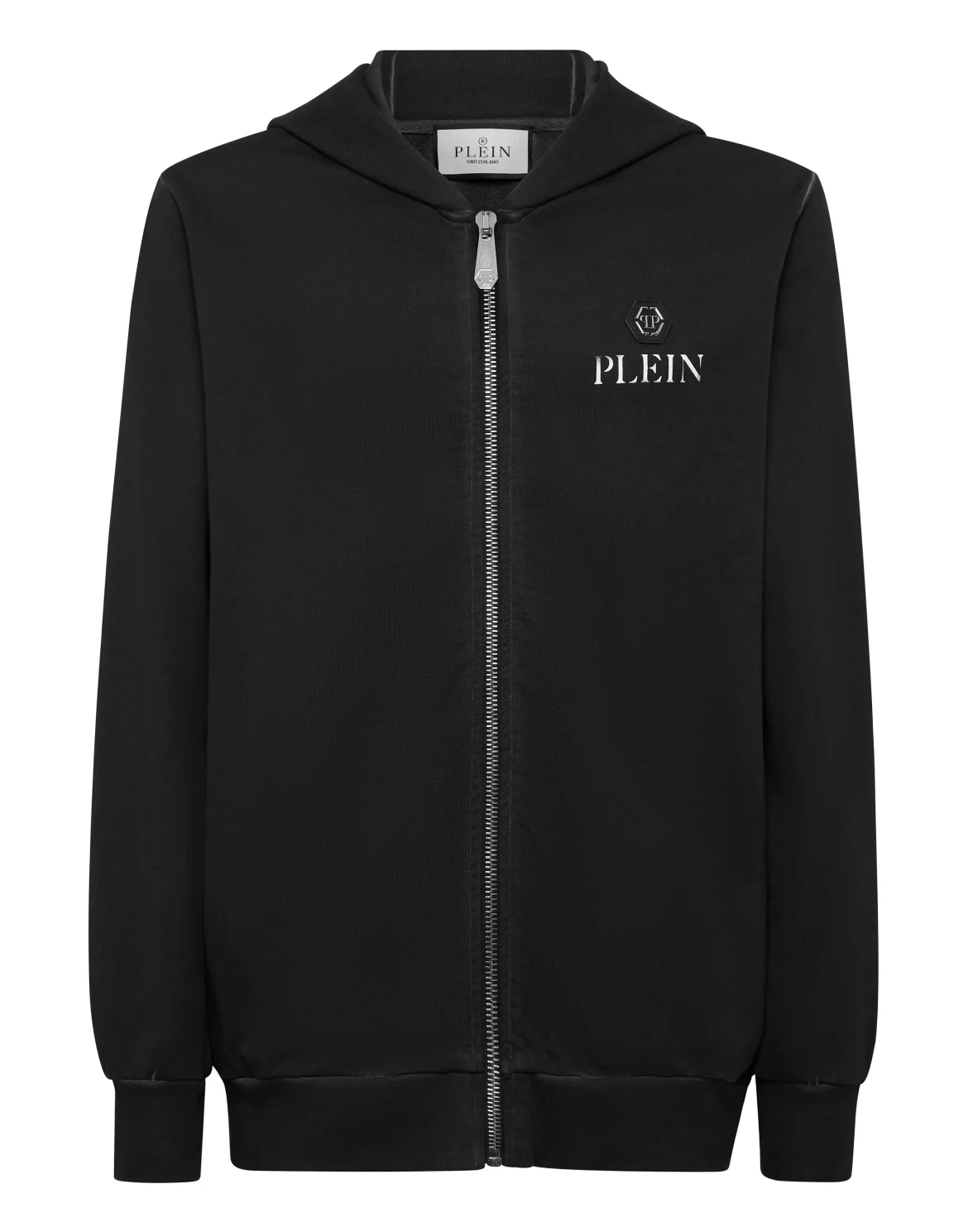 Hoodie Sweatjacket Basic Plein Old Dye, цвет: Черный