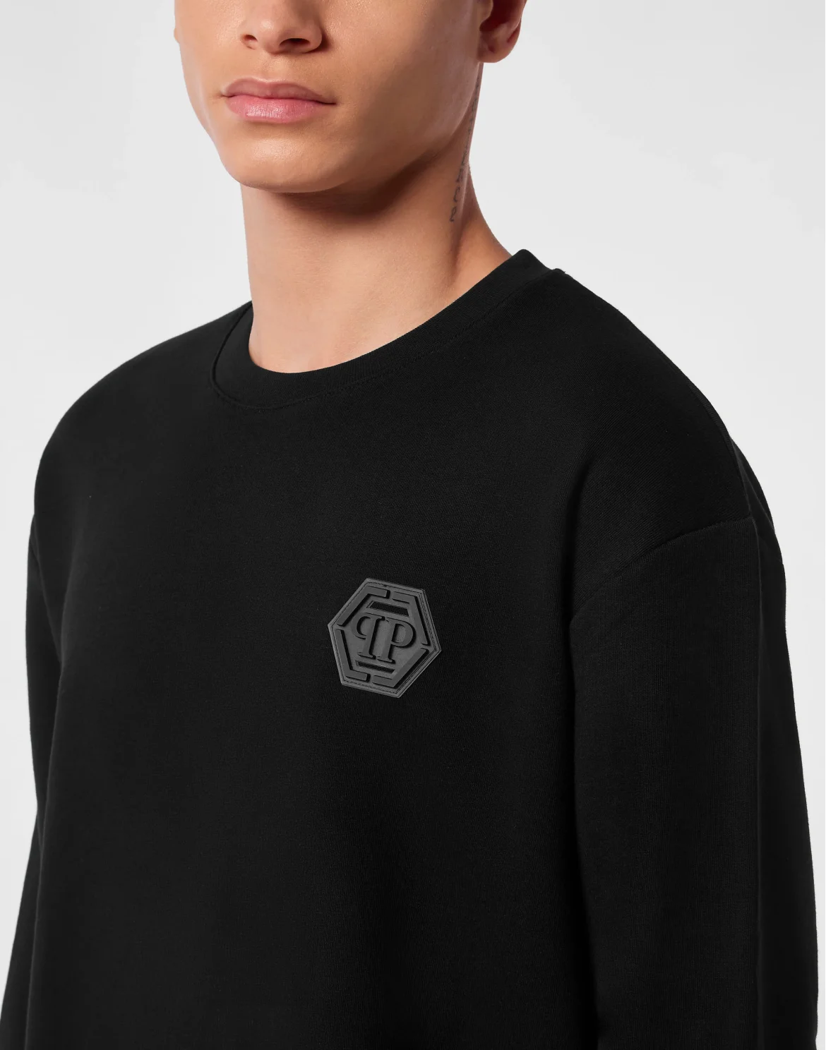 Sweatshirt Round Neck LS Iconic Plein, цвет: Черный