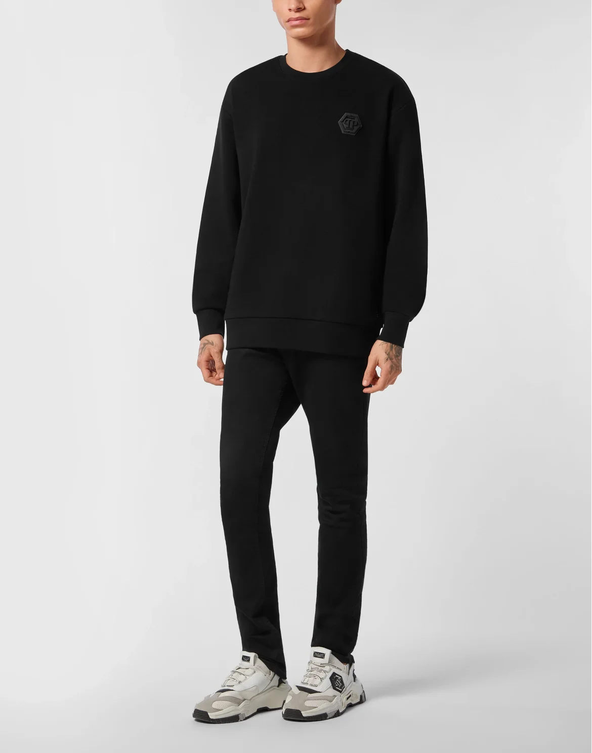 Sweatshirt Round Neck LS Iconic Plein, цвет: Черный