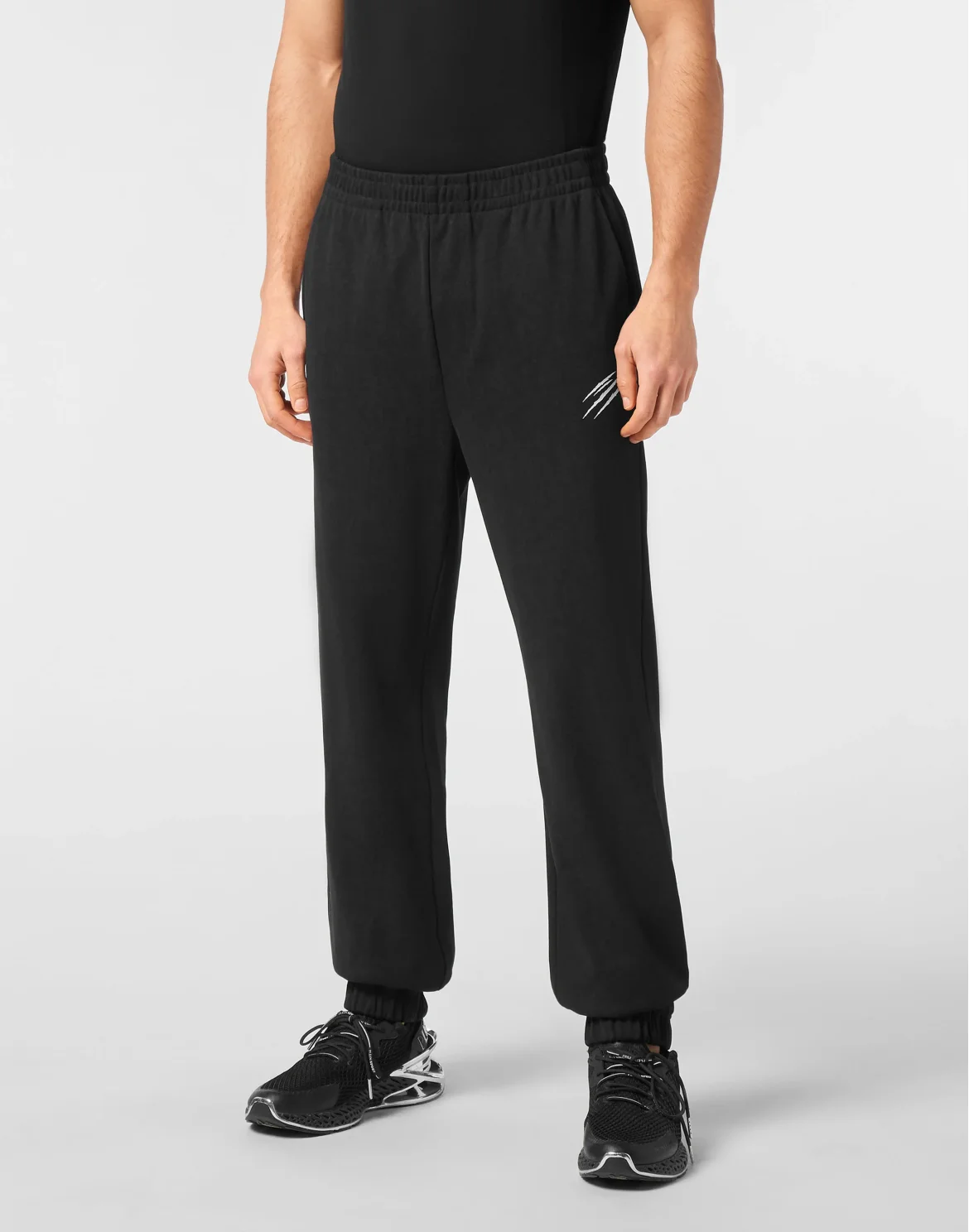 Cold Dye Loose Fit Jogging Pants Scratch, цвет: Черный