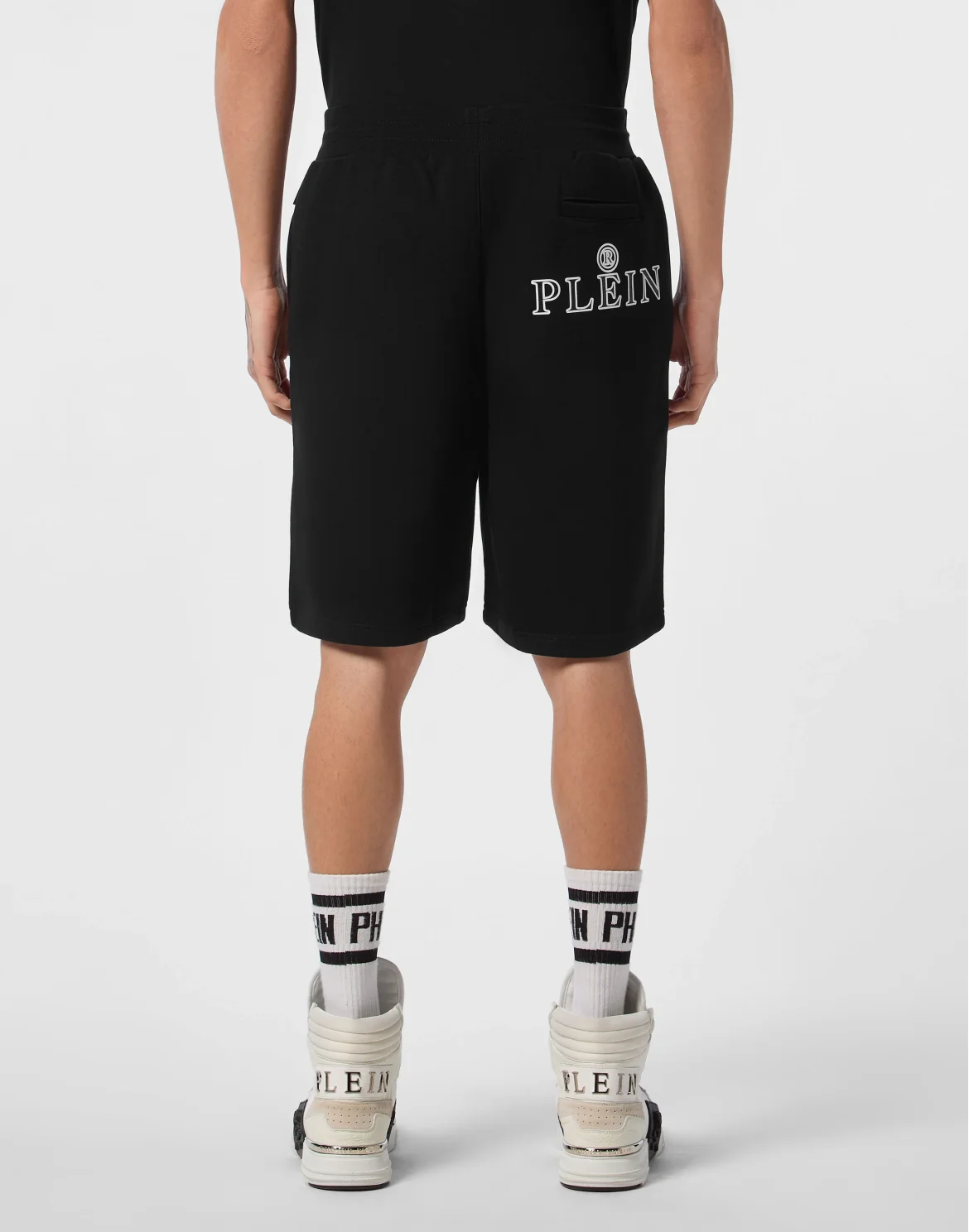 Baggy Fit Shorts Iconic Plein, цвет: Черный