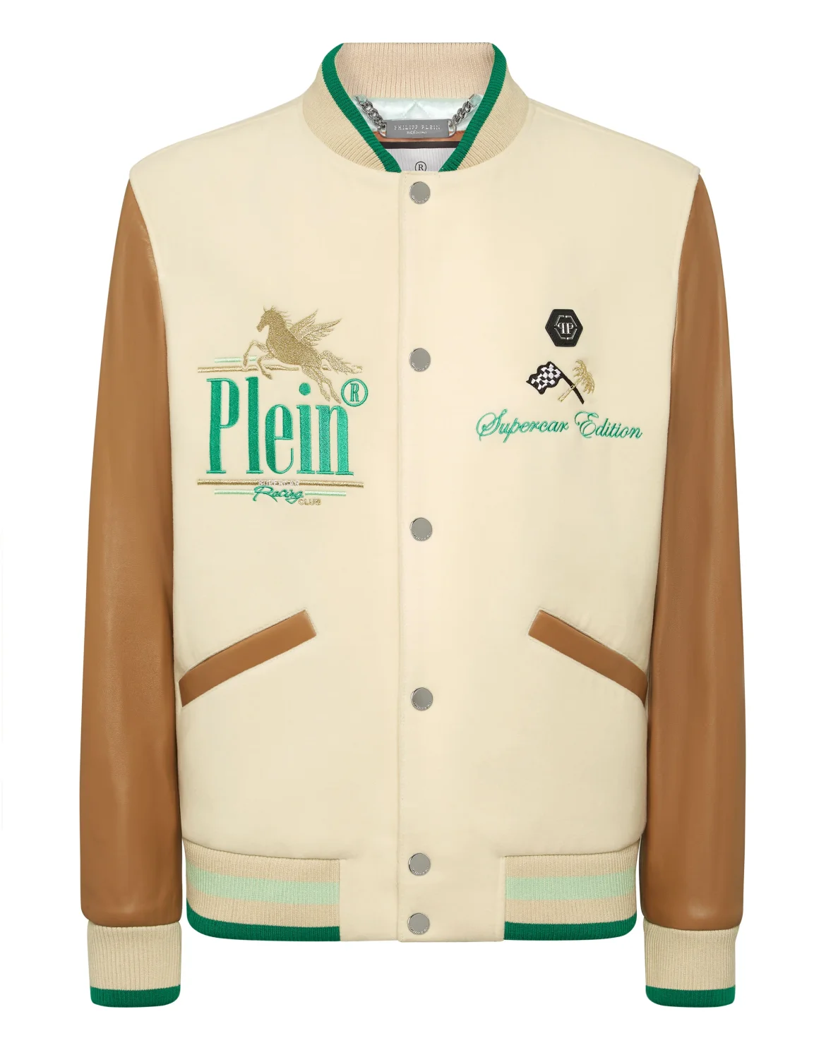 College Bomber Jacket LS Racing Club, цвет: Бежевый