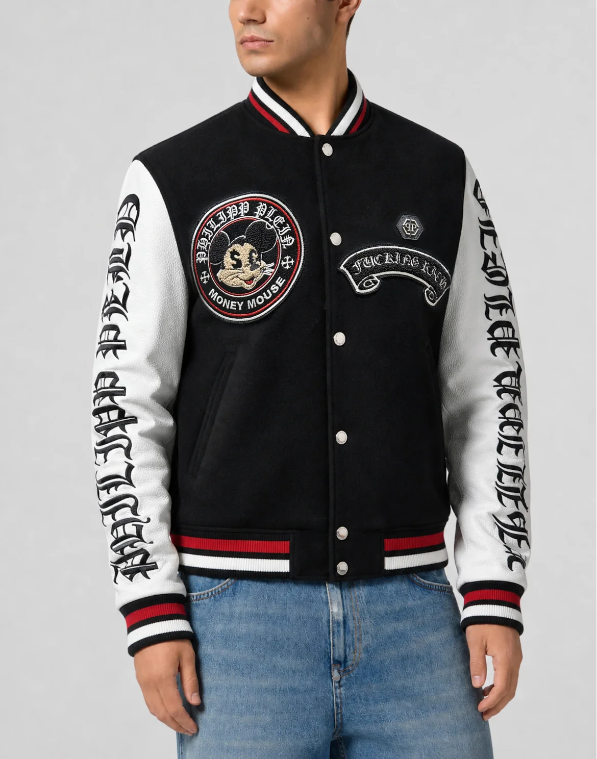 College Bomber Jacket LS Money Mouse, цвет: Черный