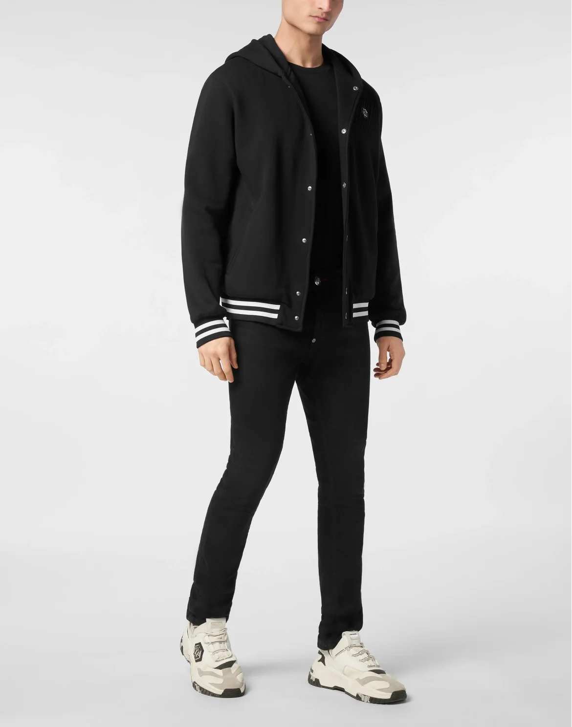 Bomber Jacket Hoodie, цвет: Черный
