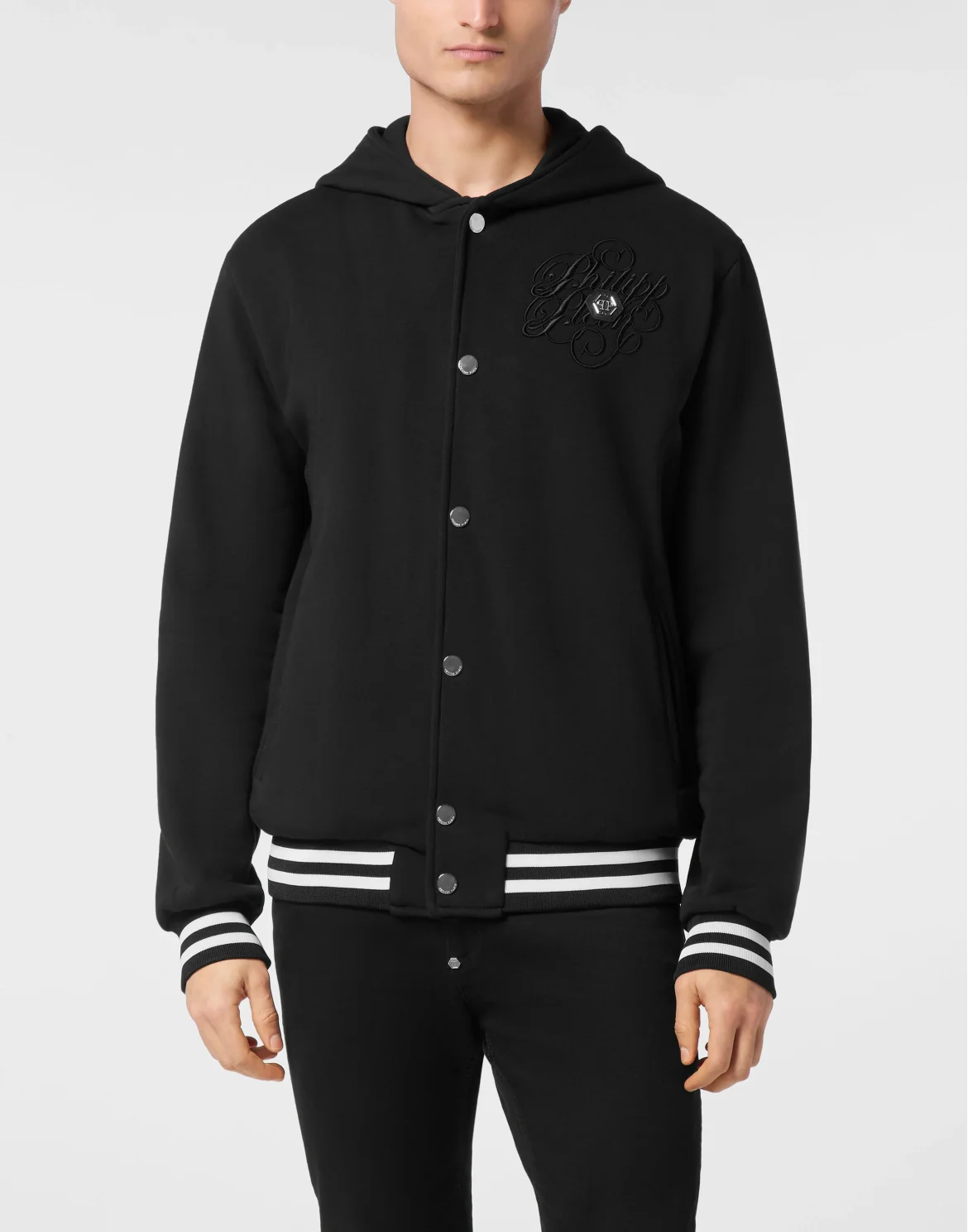Bomber Jacket Hoodie, цвет: Черный