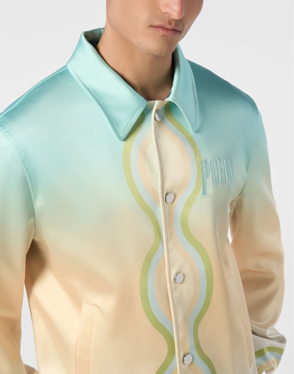 Satin Coster Jacket Supercar Triumphal Arch, цвет: Мультиколор