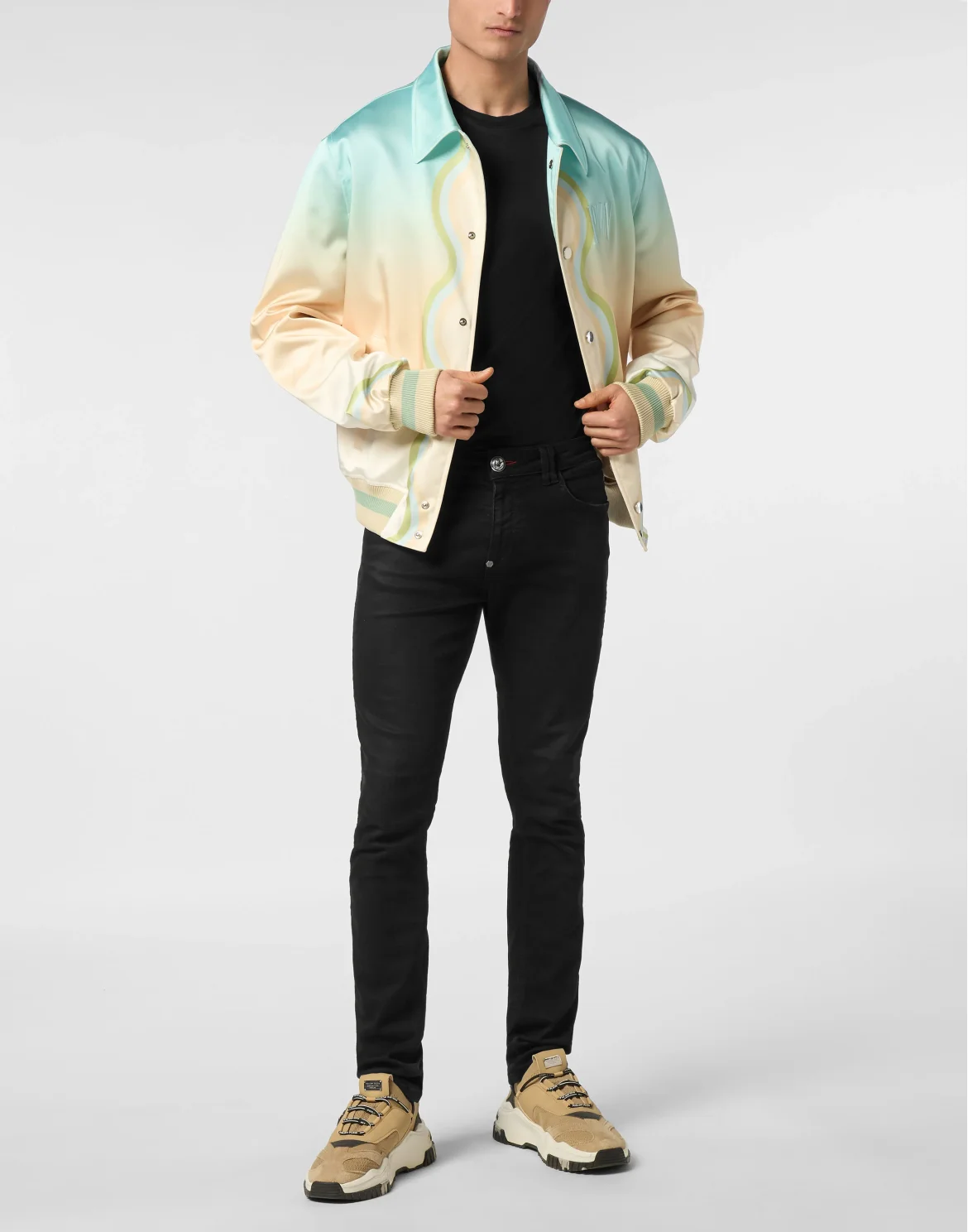 Satin Coster Jacket Supercar Triumphal Arch, цвет: Мультиколор