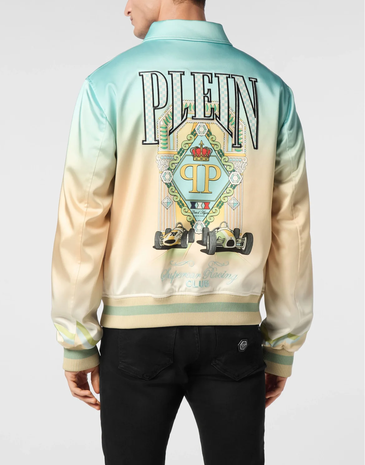 Satin Coster Jacket Supercar Triumphal Arch, цвет: Мультиколор