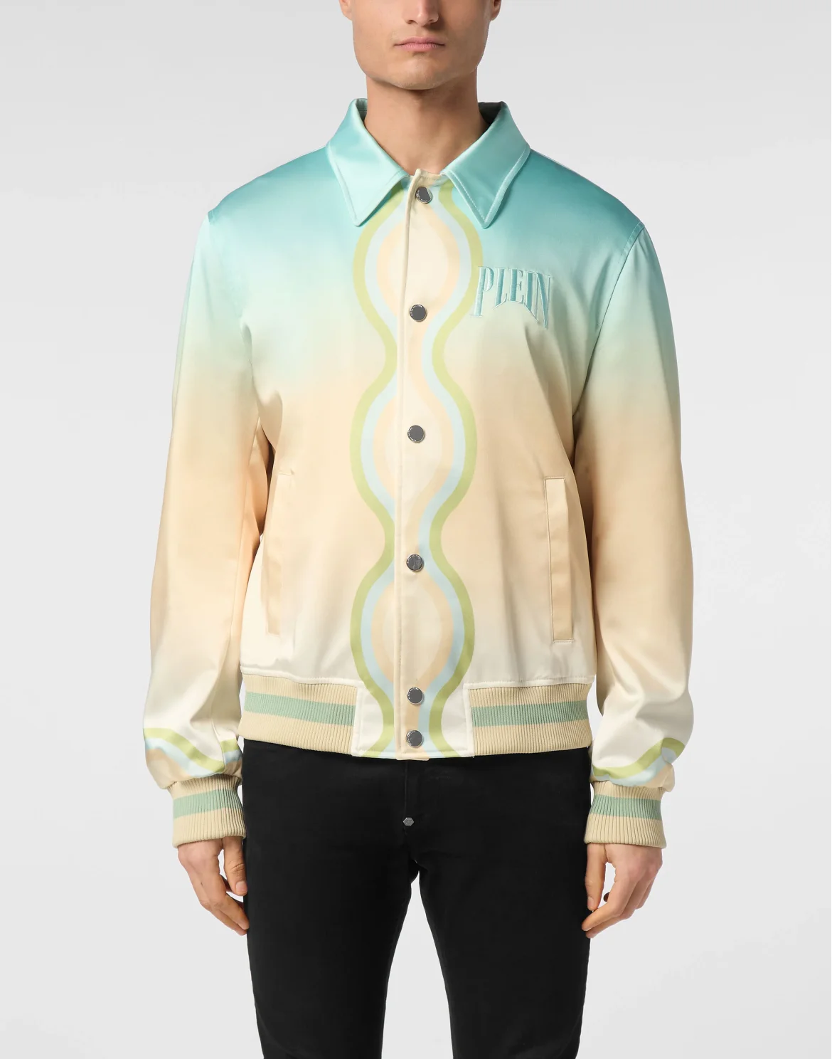 Satin Coster Jacket Supercar Triumphal Arch, цвет: Мультиколор