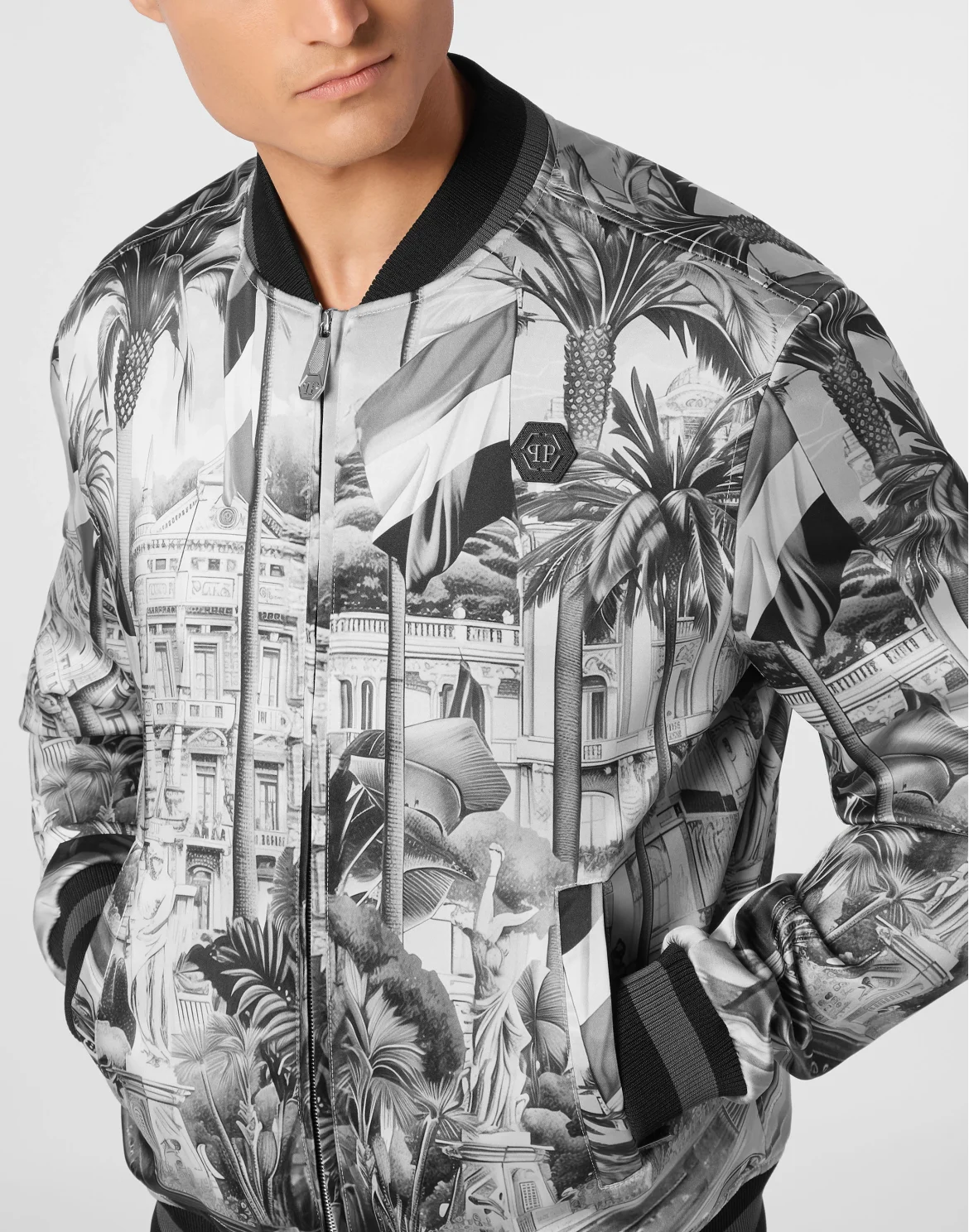 Satin Bomber Cote d'Azur, цвет: Черный