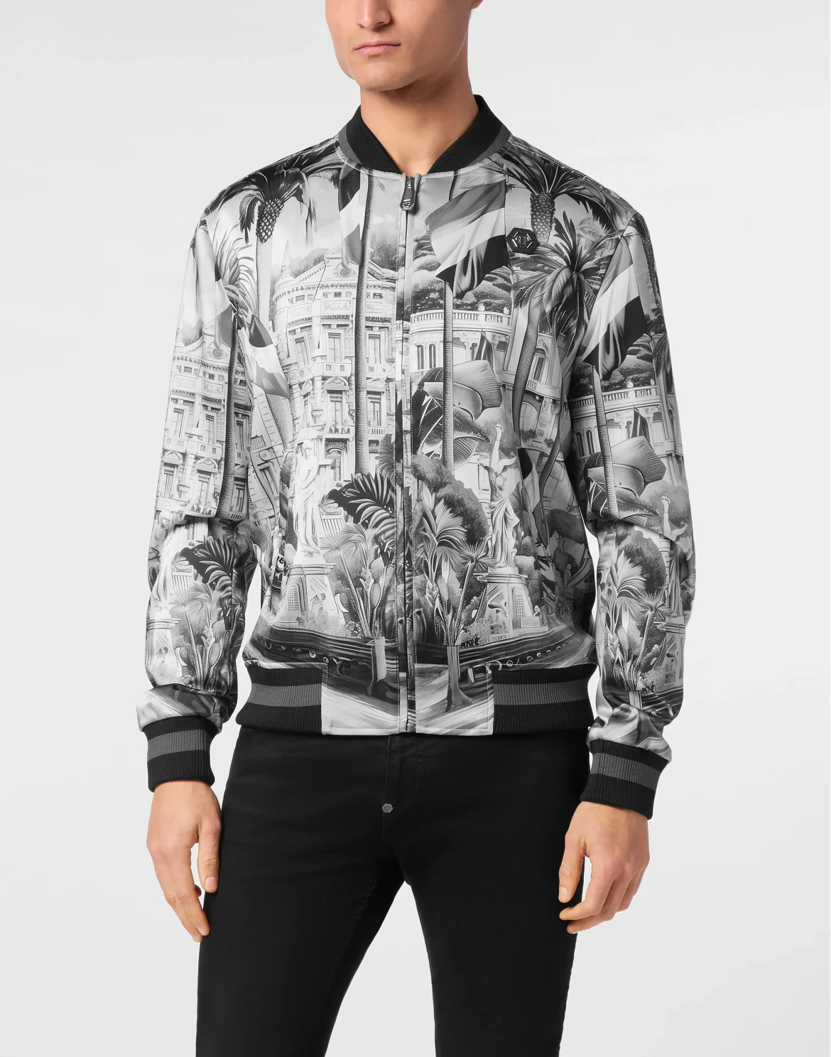 Satin Bomber Cote d'Azur, цвет: Черный