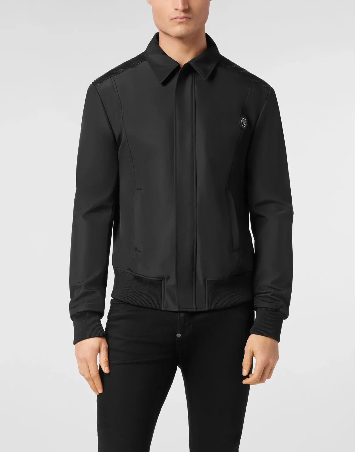 Bomber Jacket Elaphe Inserts, цвет: Черный