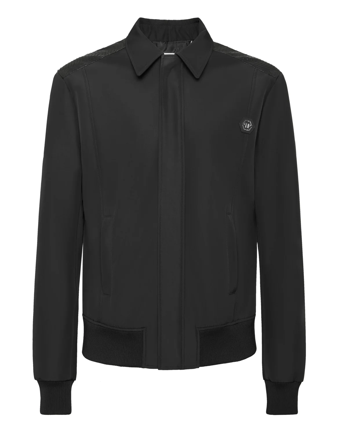 Bomber Jacket Elaphe Inserts, цвет: Черный