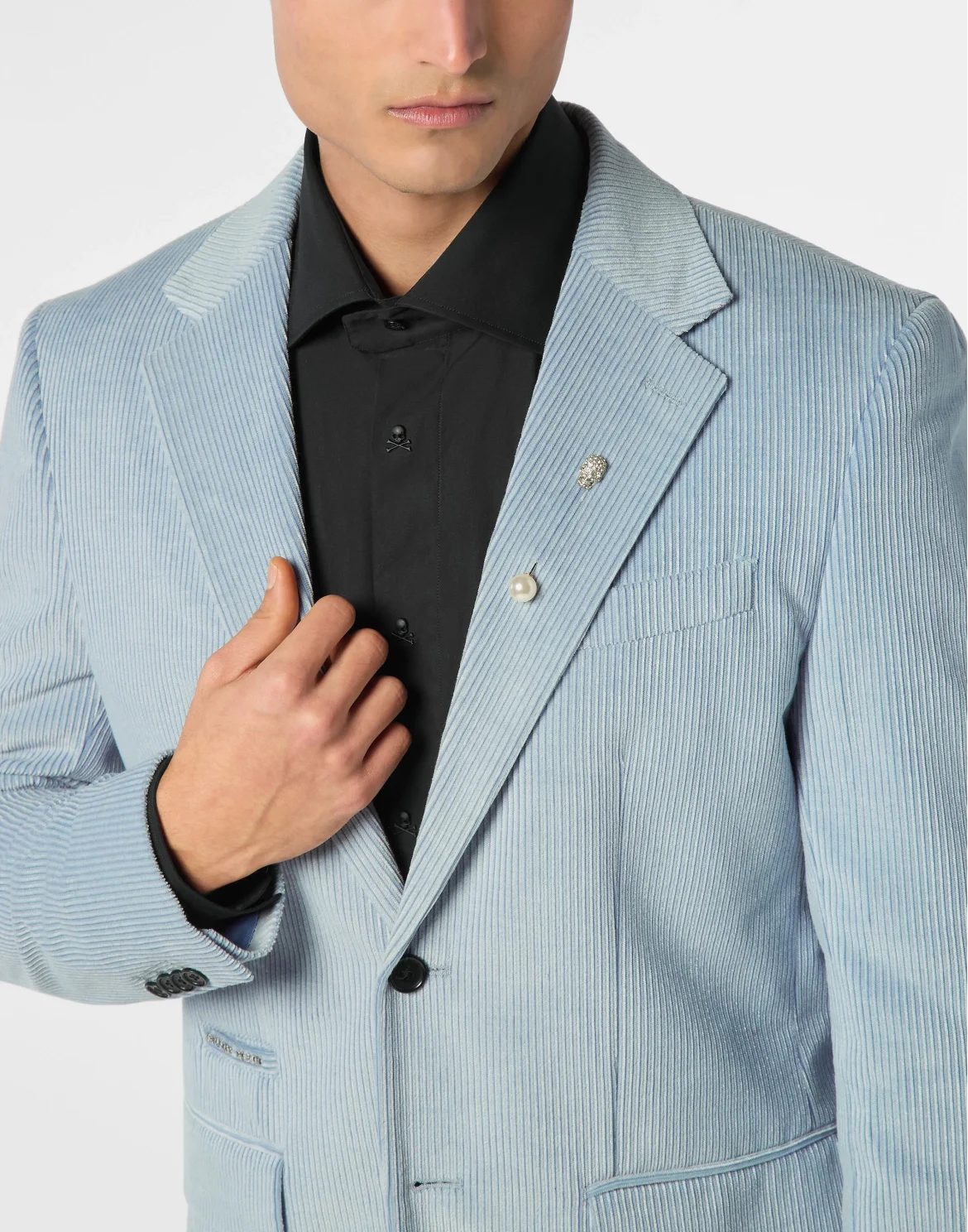 Velvet Gabardine Blazer Flicky Fit, цвет: Голубой
