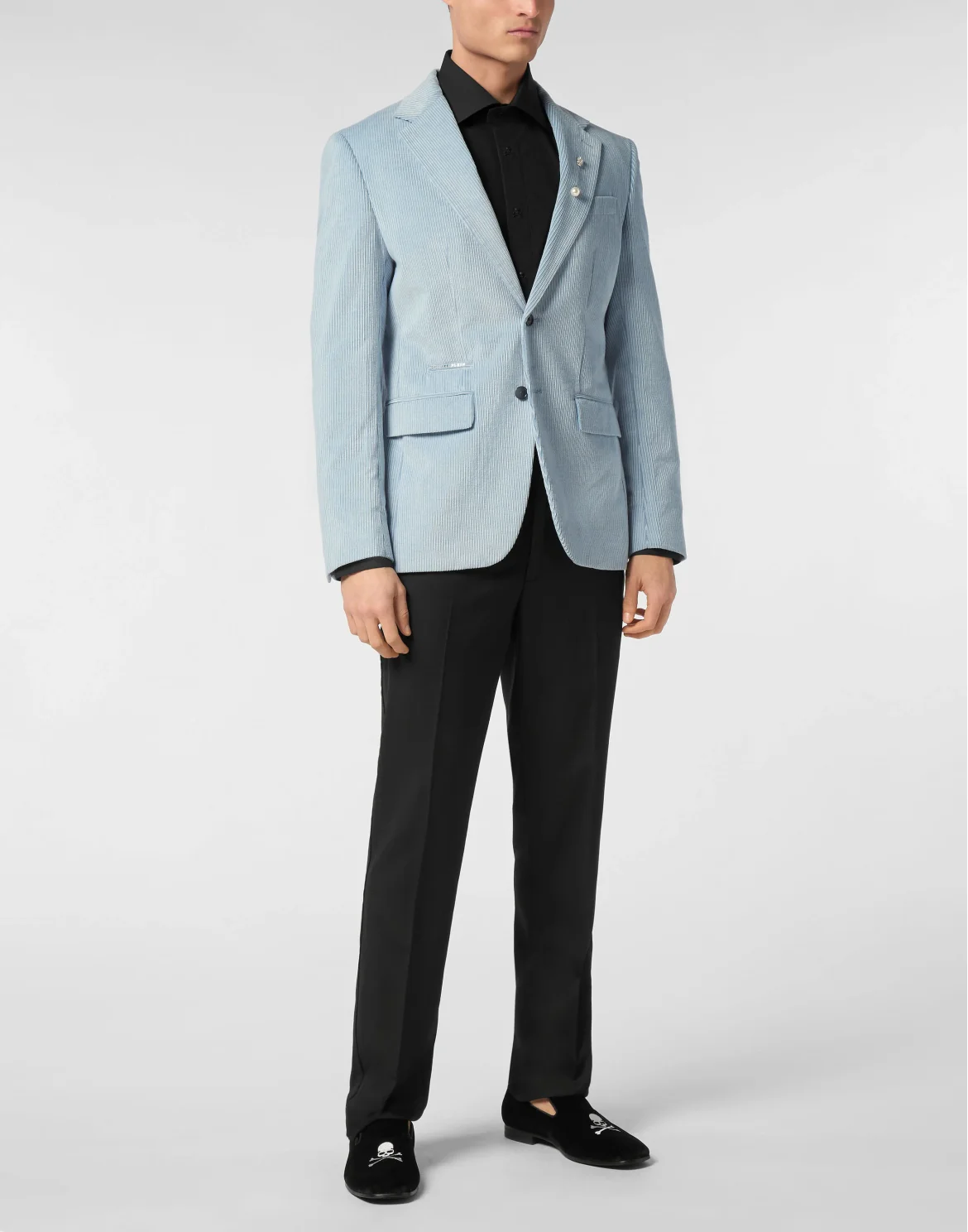 Velvet Gabardine Blazer Flicky Fit, цвет: Голубой