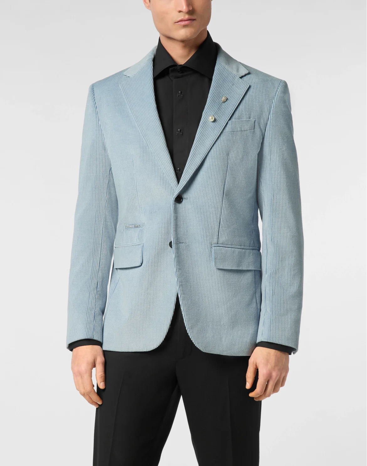 Velvet Gabardine Blazer Flicky Fit, цвет: Голубой