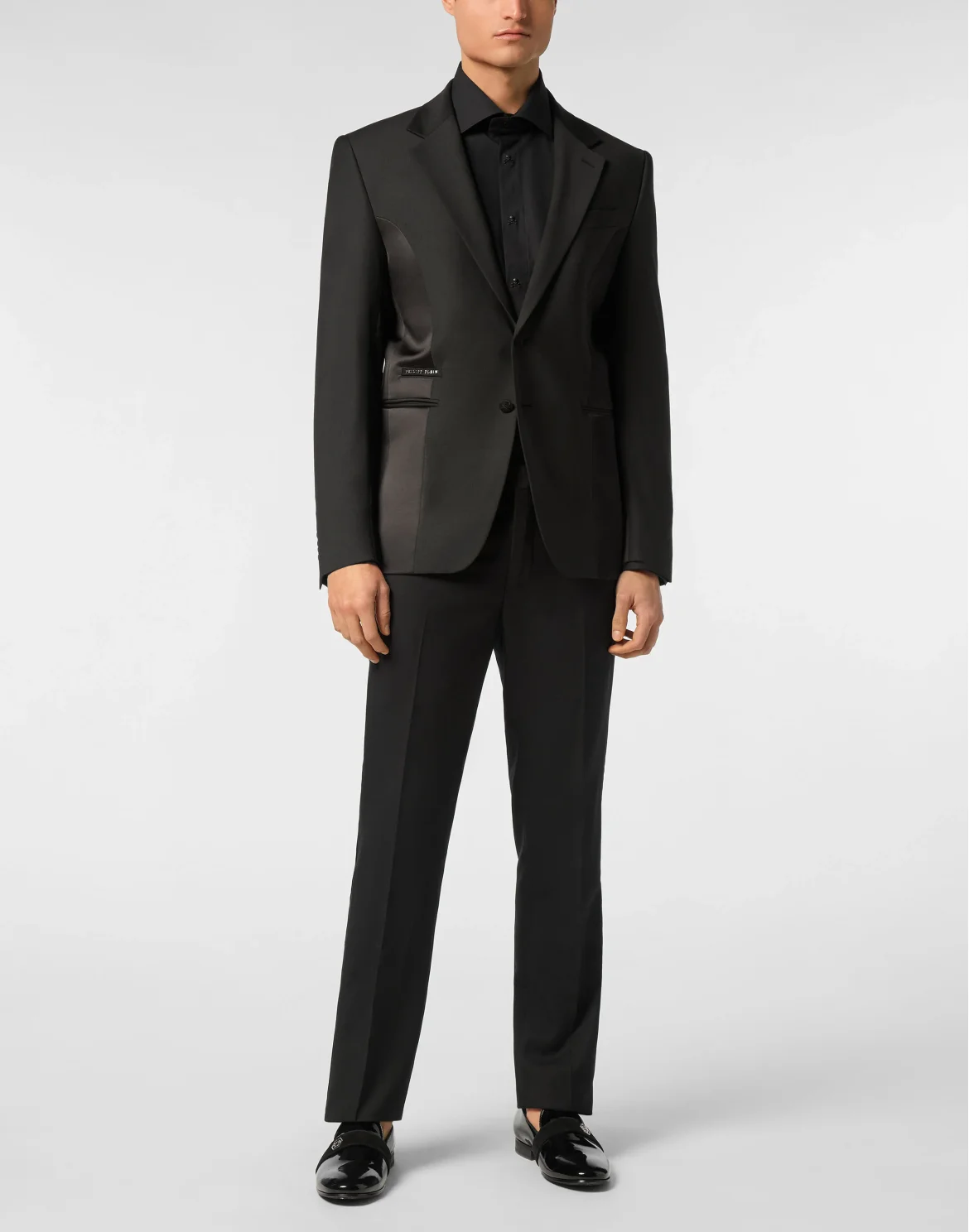 Satin/Wool Blazer Lord Fit Bicolor, цвет: Черный