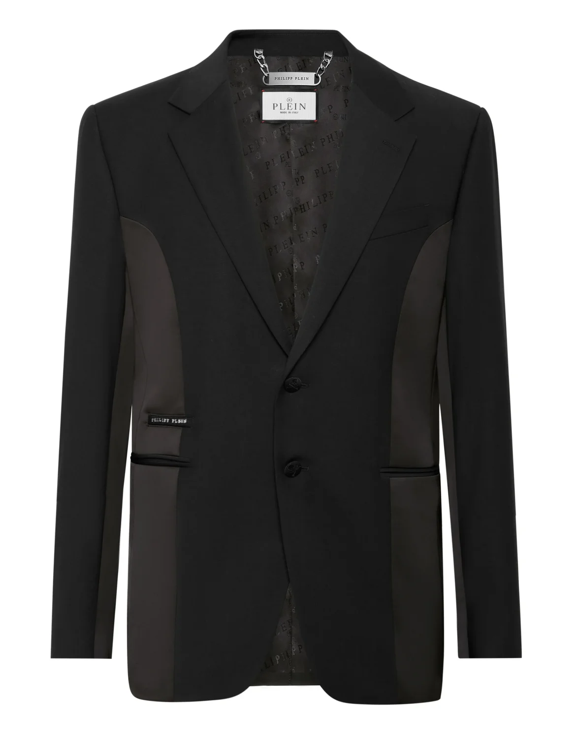Satin/Wool Blazer Lord Fit Bicolor, цвет: Черный