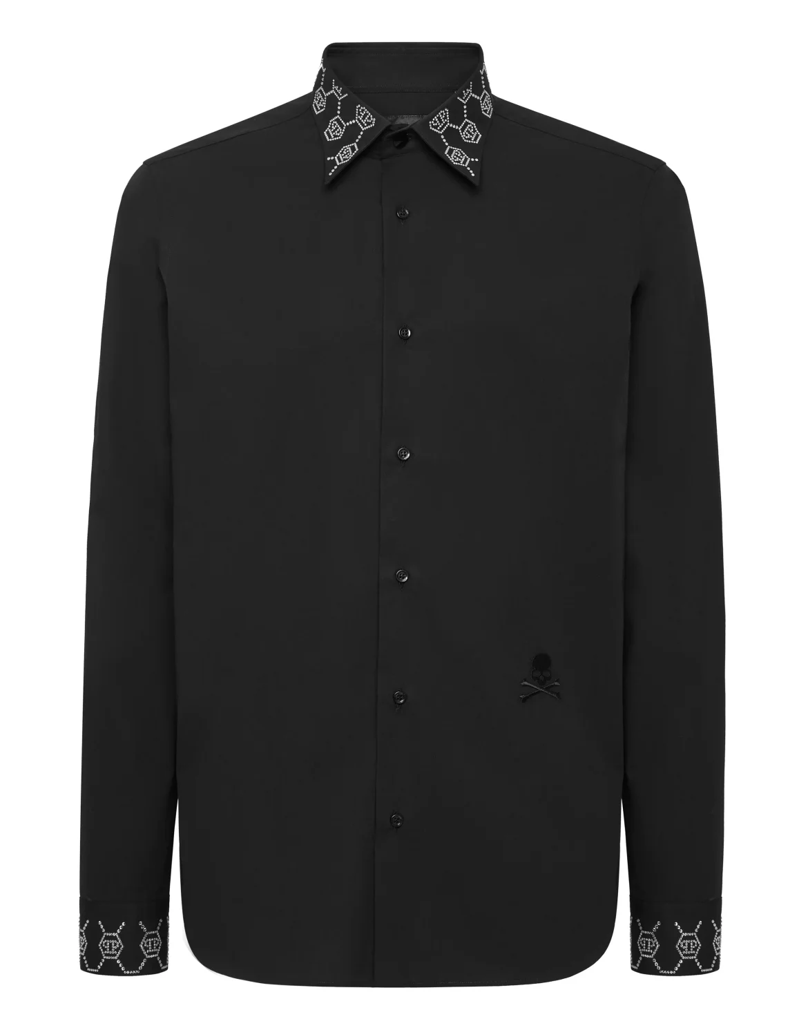 Shirt Sugar Daddy Cut LS Monogram Strass, цвет: Черный