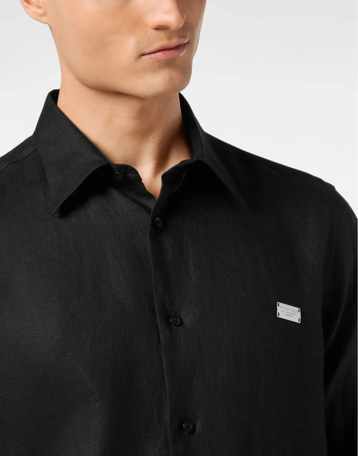 Linen Shirt Sugar Daddy Cut LS, цвет: Черный