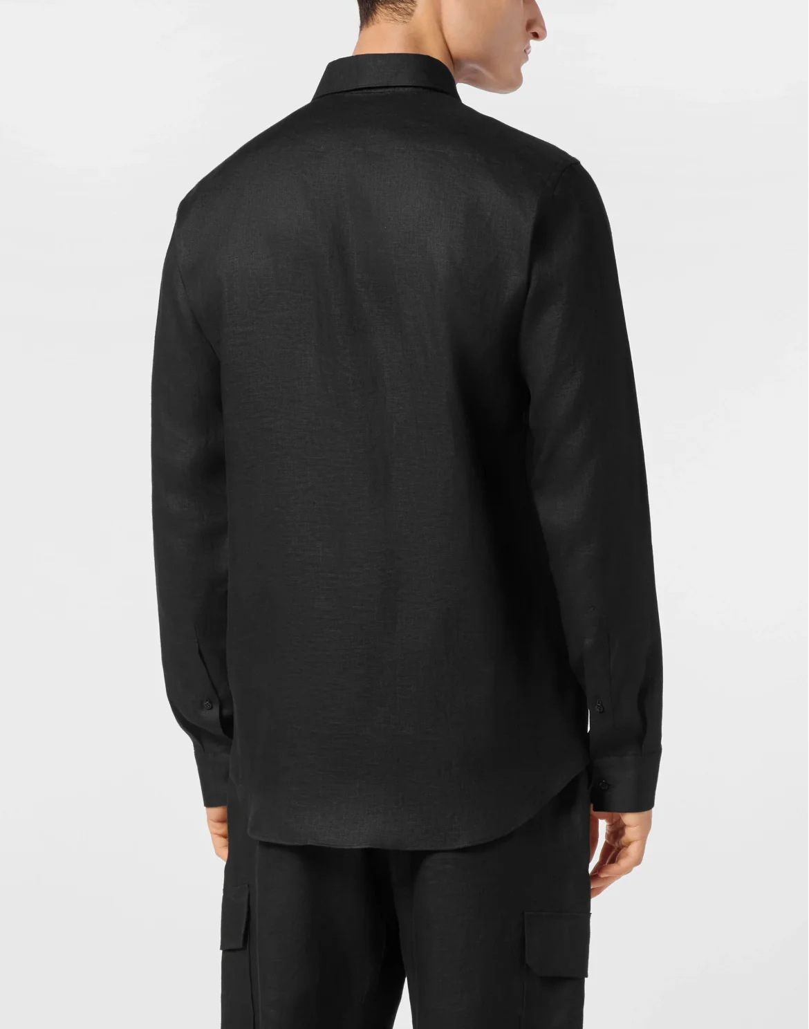 Linen Shirt Sugar Daddy Cut LS, цвет: Черный
