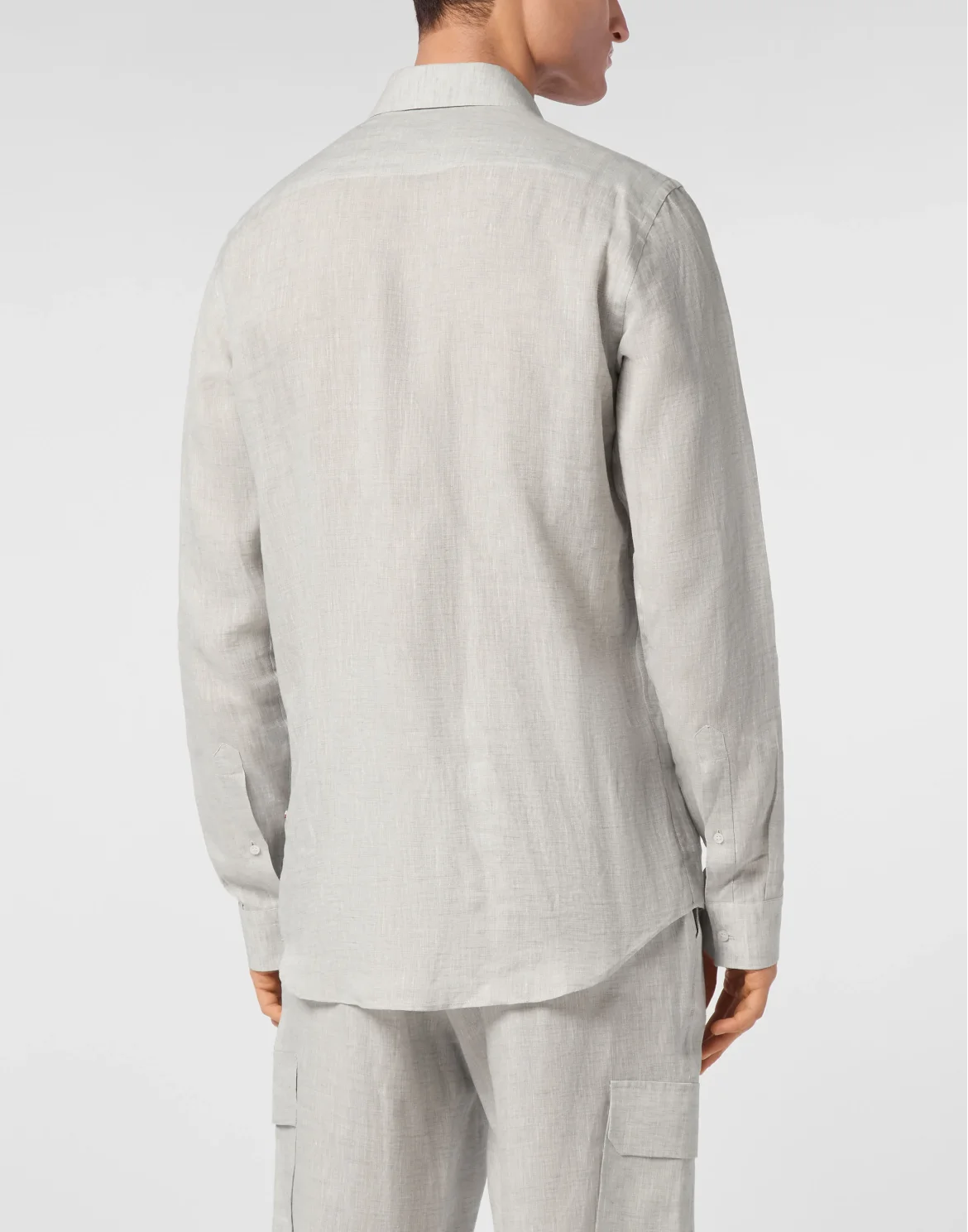 Linen Shirt Sugar Daddy Cut LS, цвет: Серый