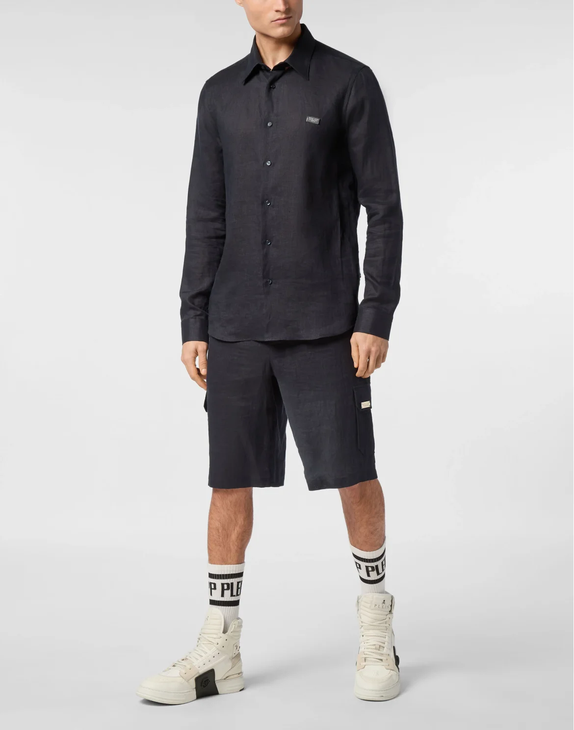 Linen Shirt Sugar Daddy Cut LS, цвет: Синий
