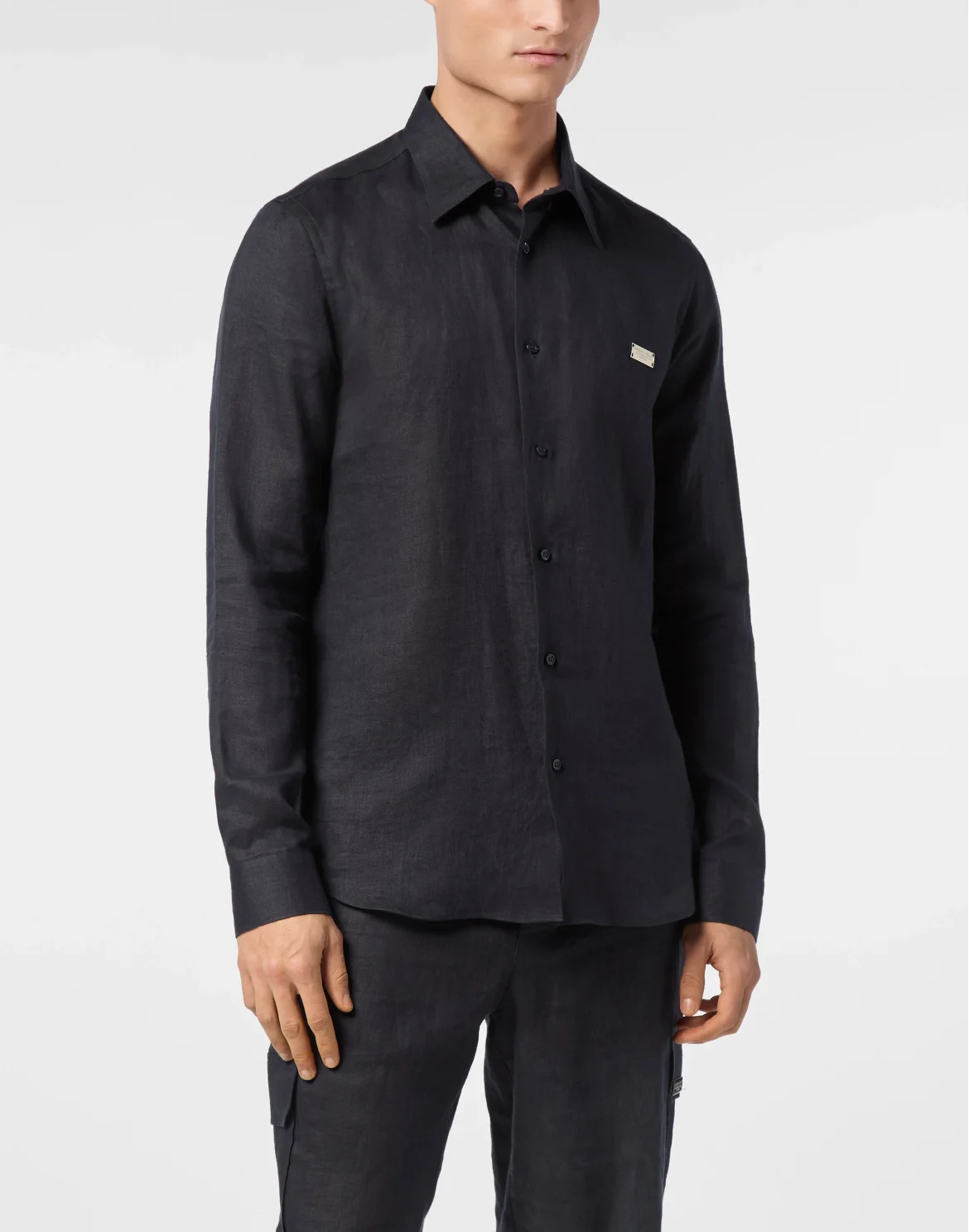 Linen Shirt Sugar Daddy Cut LS, цвет: Синий