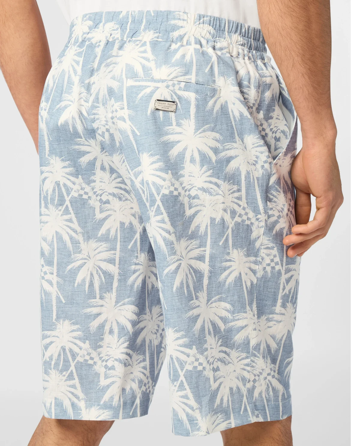 Short Trousers Cool Kid Fit Chambray Printed, цвет: Голубой