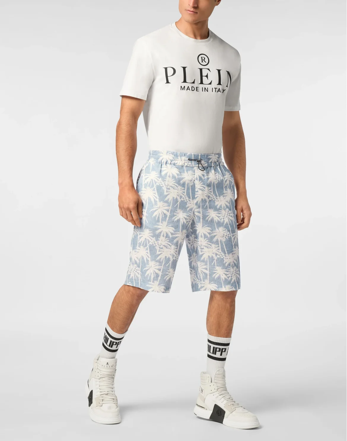 Short Trousers Cool Kid Fit Chambray Printed, цвет: Голубой